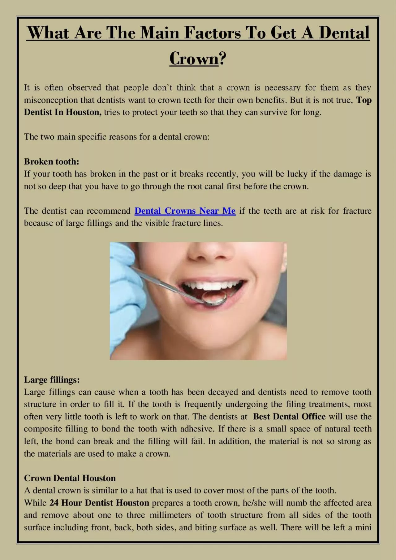 PDF-What Are The Main Factors To Get A Dental Crown?