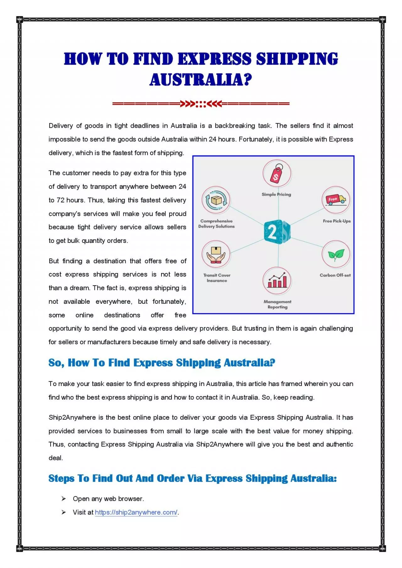 PDF-How To Find Express Shipping Australia?