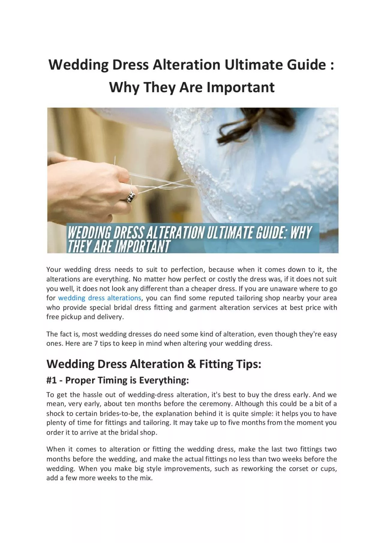 PDF-Wedding Dress Alteration Ultimate Guide - Why They Are Important