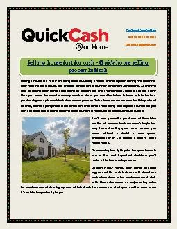 Sell my house fast for cash - Quick house selling process in Utah