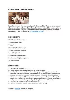 Coffee Bean Cookies Recipe