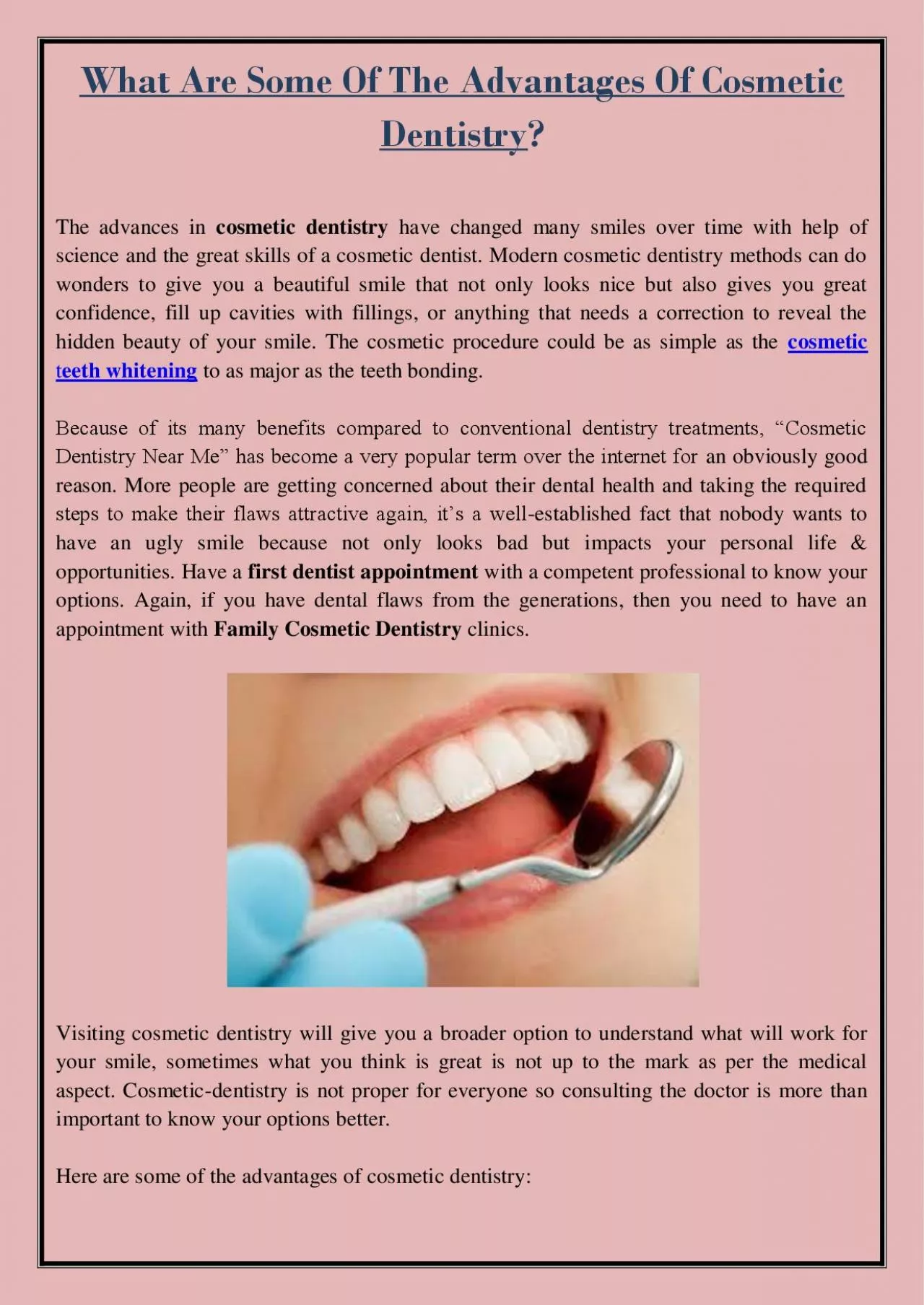 PDF-What Are Some Of The Advantages Of Cosmetic Dentistry?