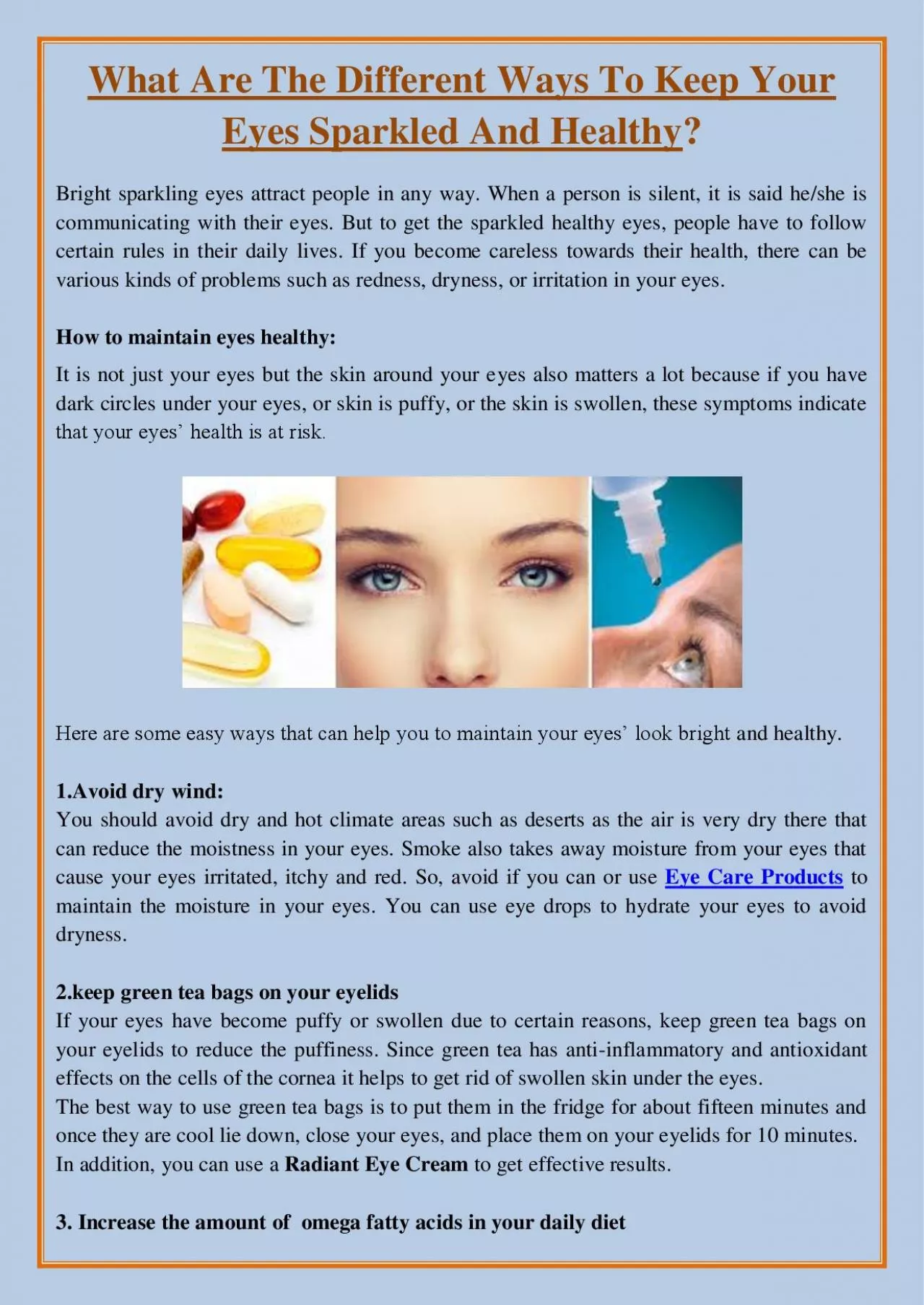 PDF-What Are The Different Ways To Keep Your Eyes Sparkled And Healthy?