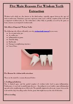 Five Main Reasons For Wisdom Teeth Extraction