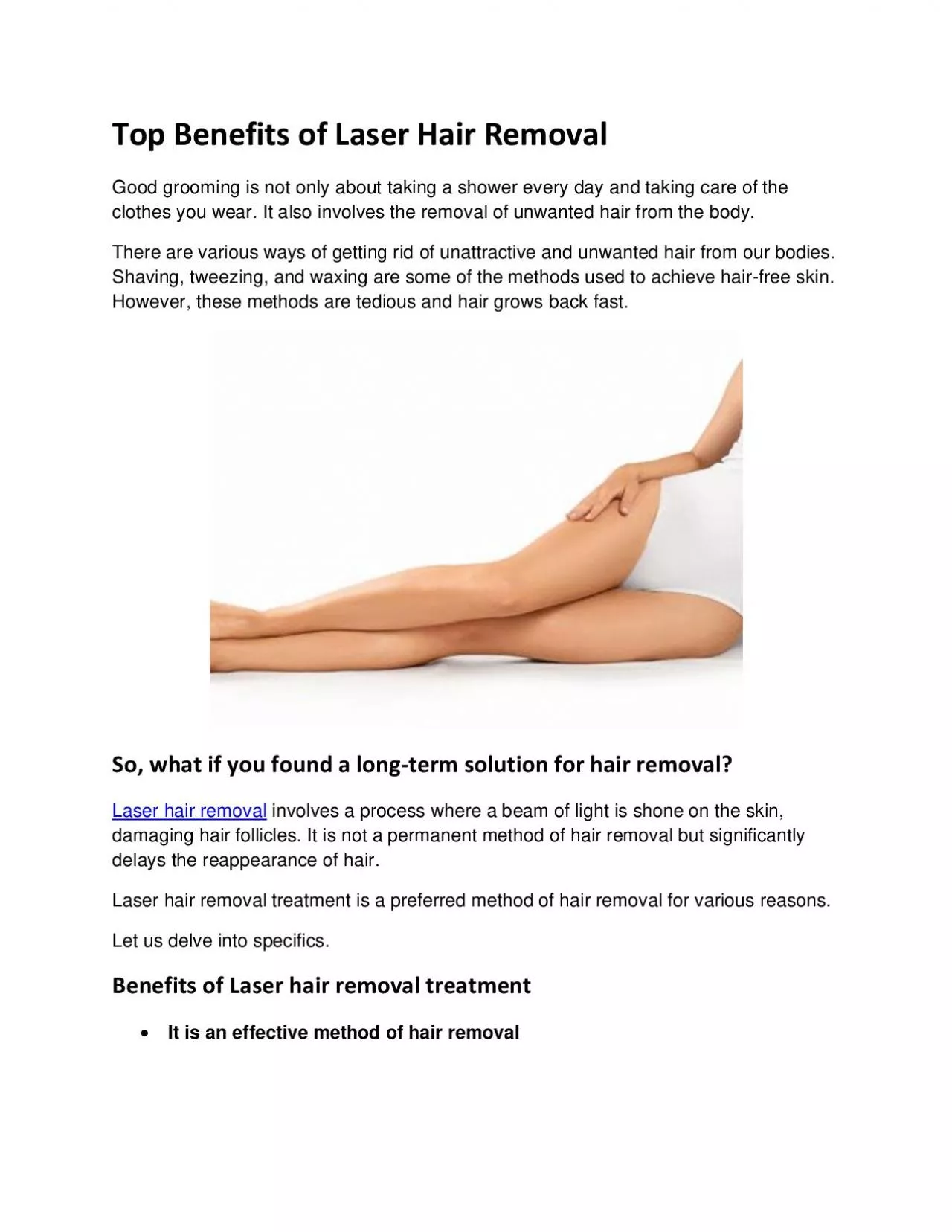 PDF-Top Benefits of Laser Hair Removal