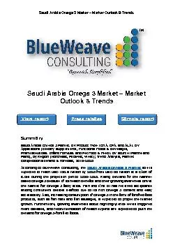 Saudi Arabia Omega 3 Market – Market Outlook & Trends