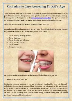 Orthodontic Care According To Kid’s Age