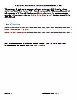 PDF-User Guide Using the RSA Soft Token when connecting to VPN