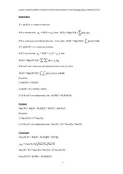 tatistics] Related STAT609/610 lecture notes (instructor: Prof Chunmin