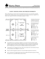 LAYOUT SPECIFICATIONS FOR PRINTED END SHEETS