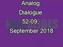 Analog Dialogue 52-09, September 2018