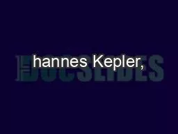 PDF-hannes Kepler,