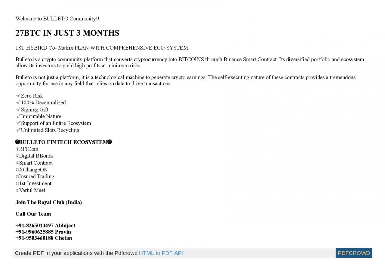 PDF-bulleto new smart contract plan