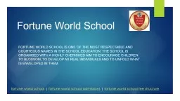 Fortune World School, Noida | Ezyschooling