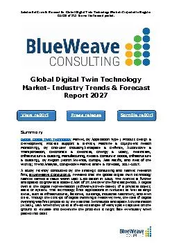 Global Digital Twin Technology Market- Industry Trends & Forecast Report 2027