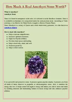 How Much A Real Amethyst Stone Worth?