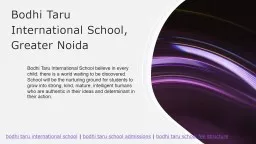 Bodhi Taru International School, Greater Noida | Ezyschooling