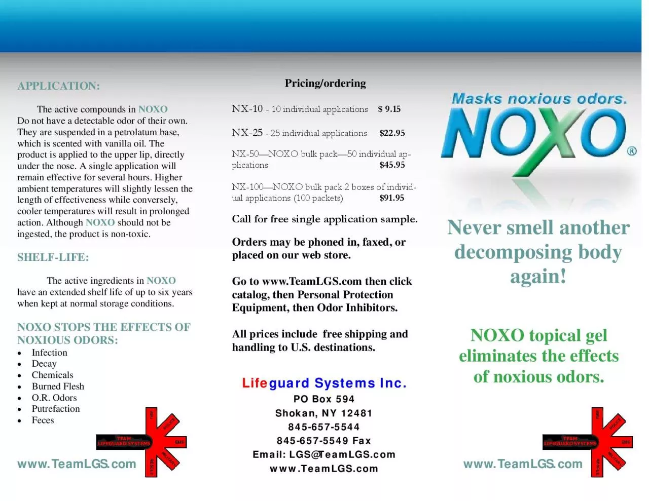 PDF-Never smell another Lifeguard Systems Inc. Shokan, NY 12481 845-657