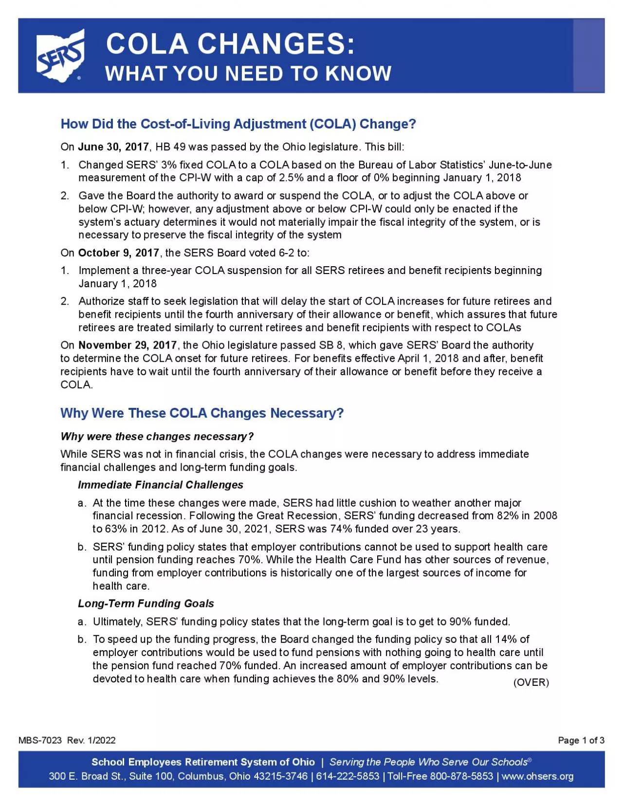 PDF-COLA Changes – What You Need to Know