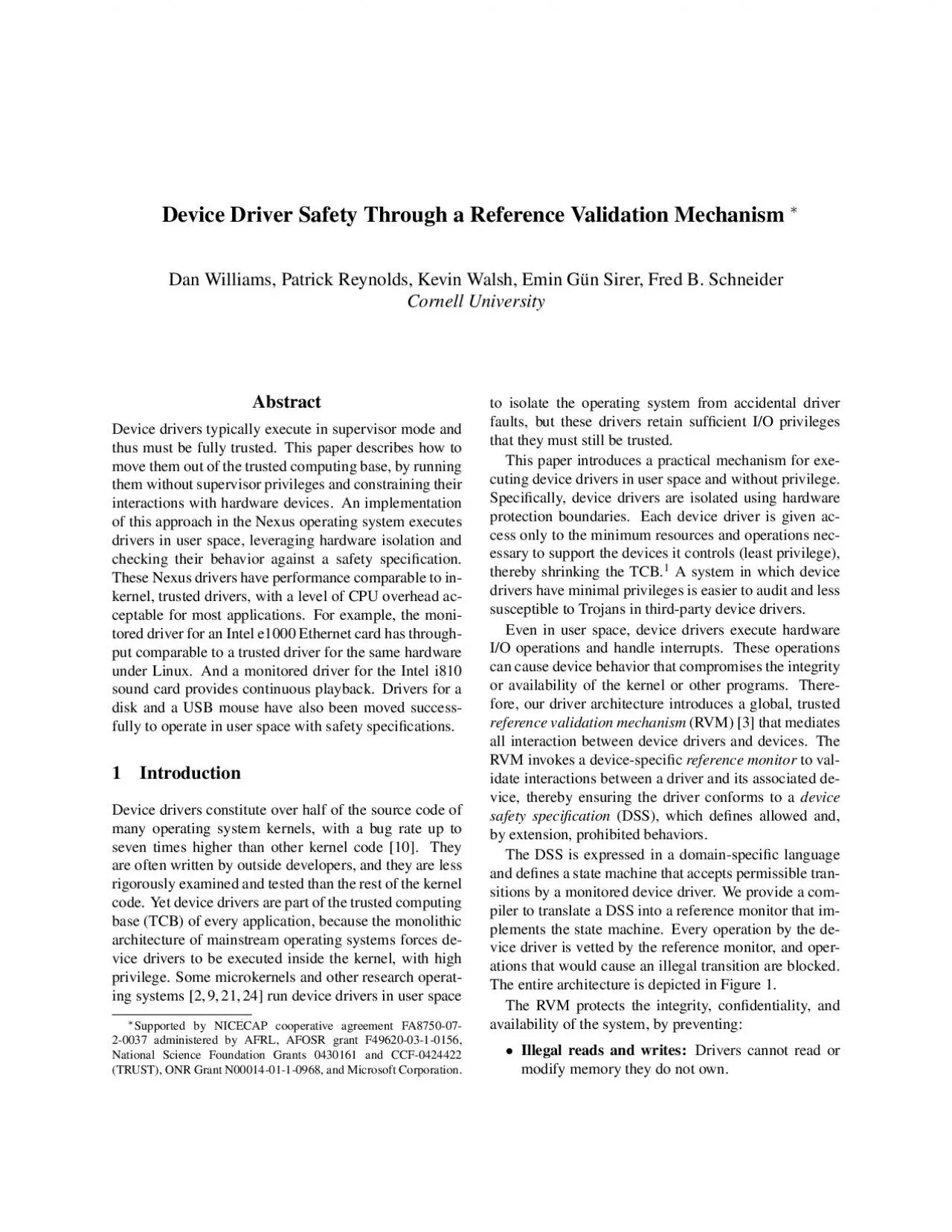 PDF-Figure1:Safeuser-spacedevicedriverarchitecture.Priorityescalation