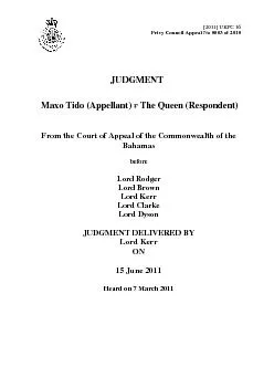 [2011] UKPC 16 Privy Council Appeal No 0003 of 2010   Maxo Tido (App