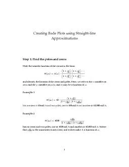 CreatingBodePlotsusingStraight-lineApproximationsStep1:Findthepolesand