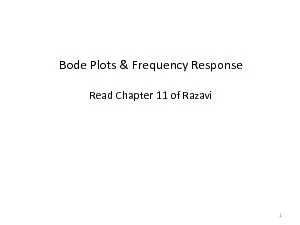 Bode Plots & Frequency Response