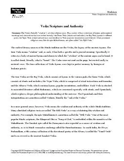 Veda: Scripture and Authority