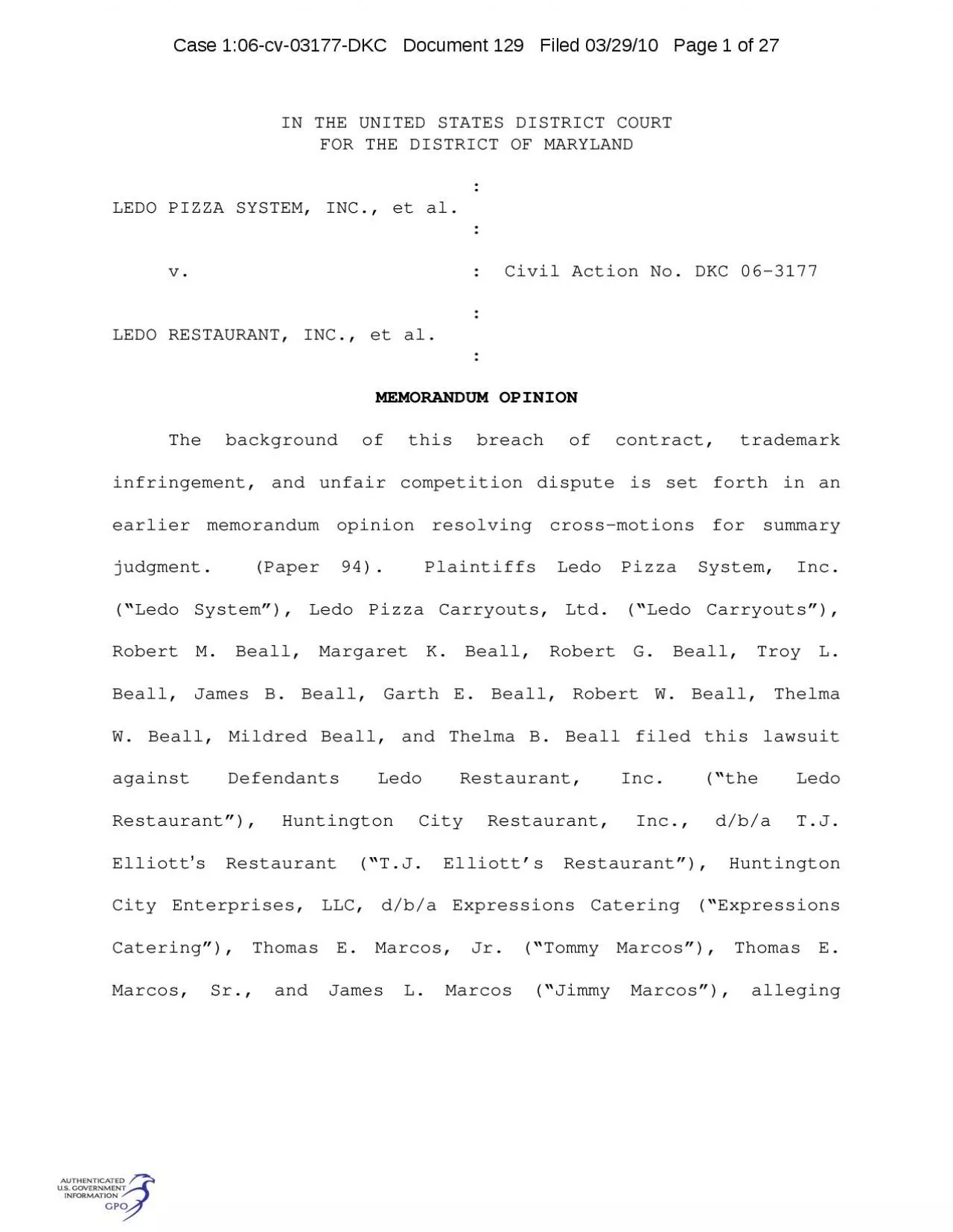 PDF-Case 1:06-cv-03177-DKC Document 129 Filed 03/29/10 Page 14 of 27