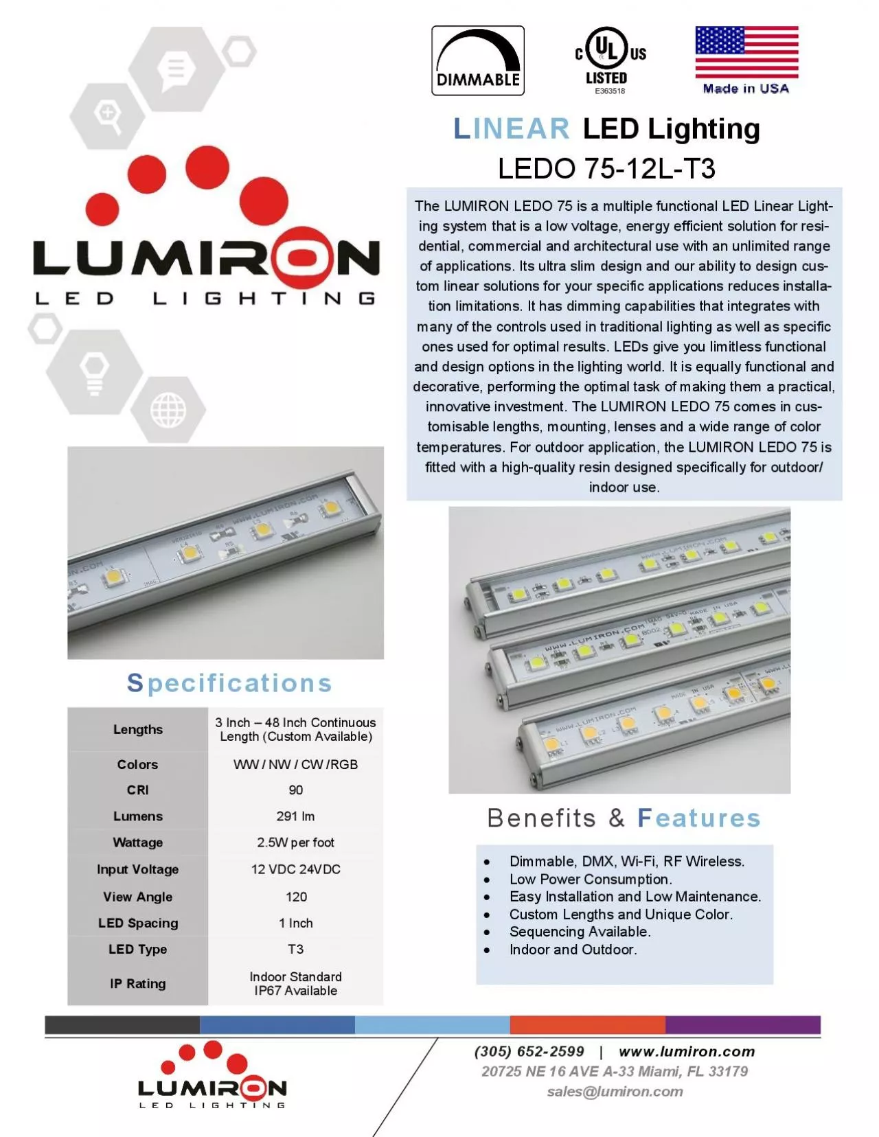 PDF-The LUMIRON LEDO 75 is a multiple functional LED Linear Light- ...