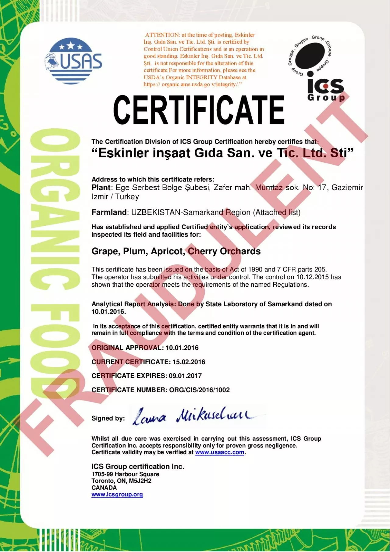 PDF-The Certification Division of ICS Group Certification hereby certifies