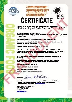 The Certification Division of ICS Group Certification hereby certifies