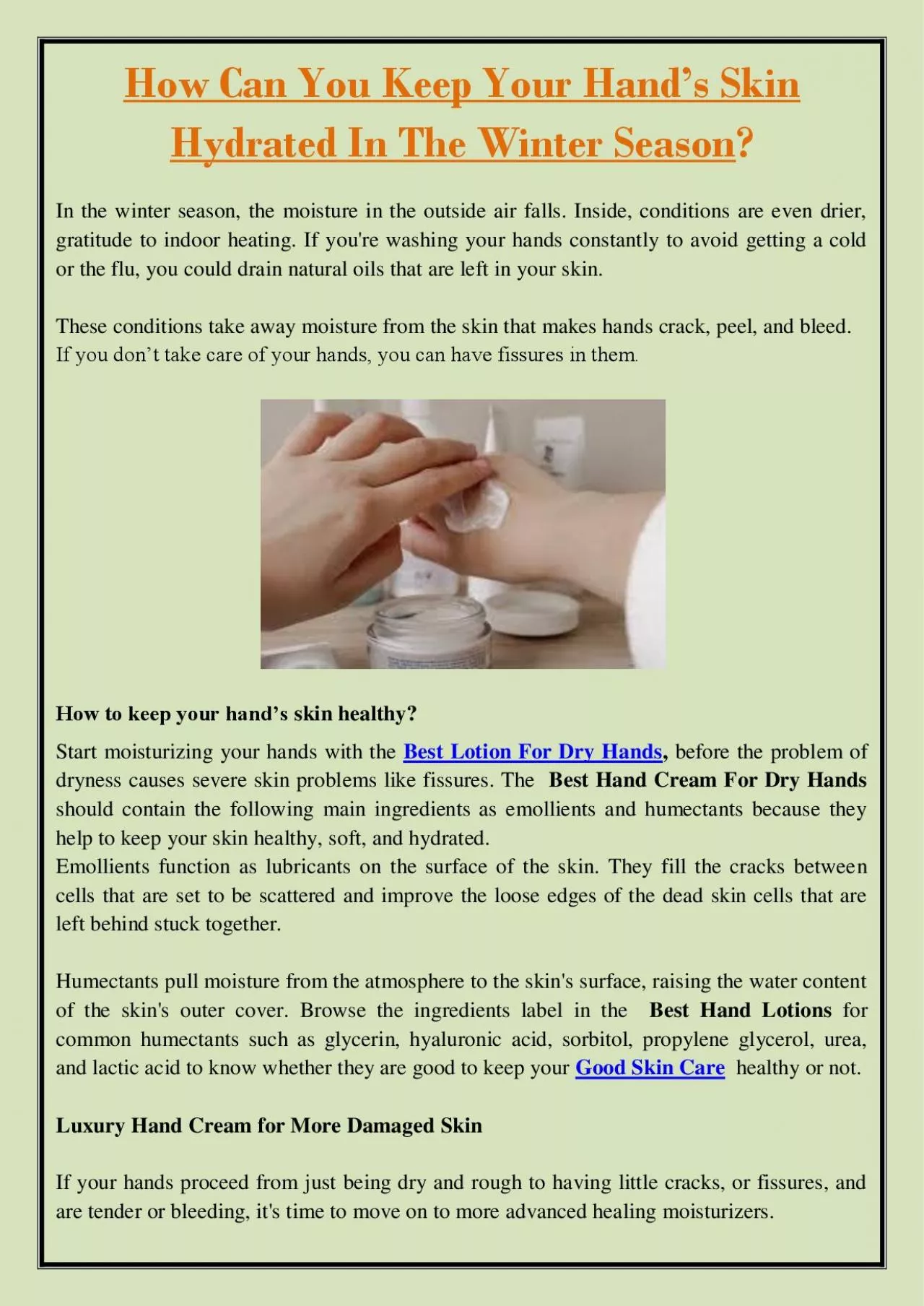 PDF-How Can You Keep Your Hand’s Skin Hydrated In The Winter Season?