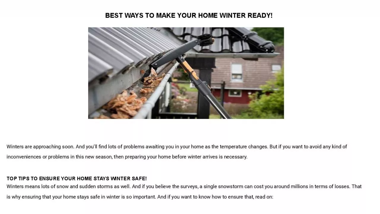 PDF-Why Should you Have To Cleaning Your Gutter?