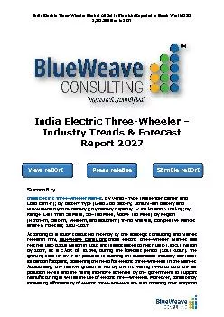 India Electric Three-Wheeler – Industry Trends & Forecast Report 2027