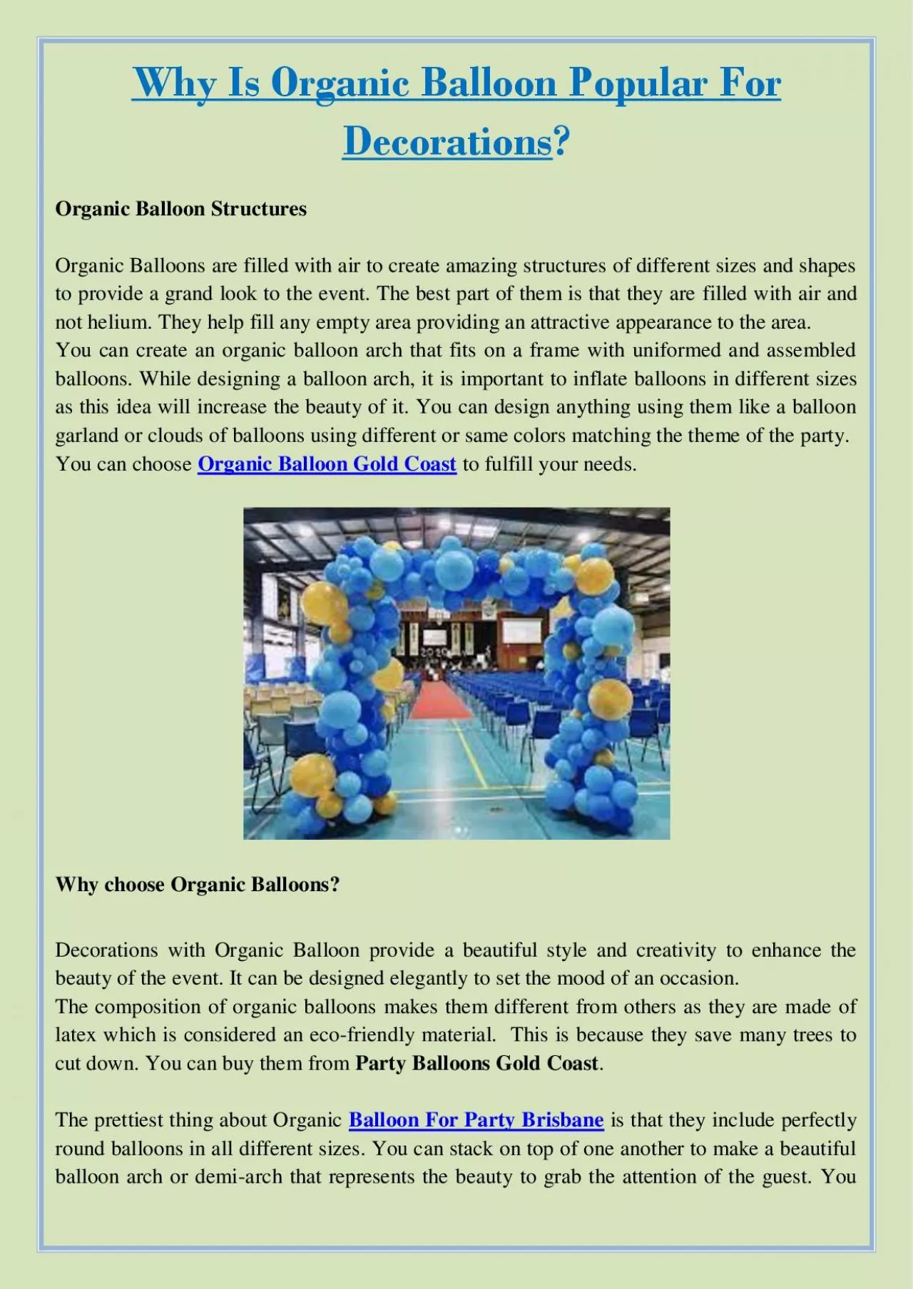 PDF-Why Is Organic Balloon Popular For Decorations?