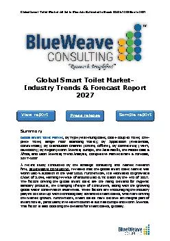 Global Smart Toilet Market- Industry Trends & Forecast Report 2027