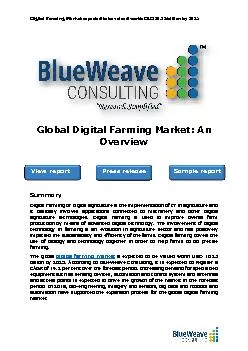 Global Digital Farming Market: An Overview