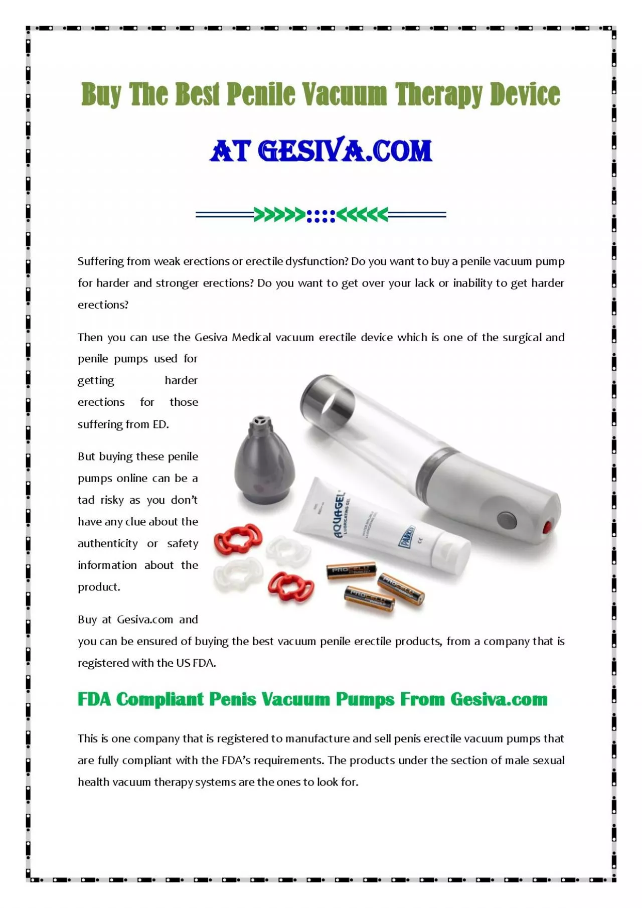 PDF-Buy The Best Penile Vacuum Therapy Device