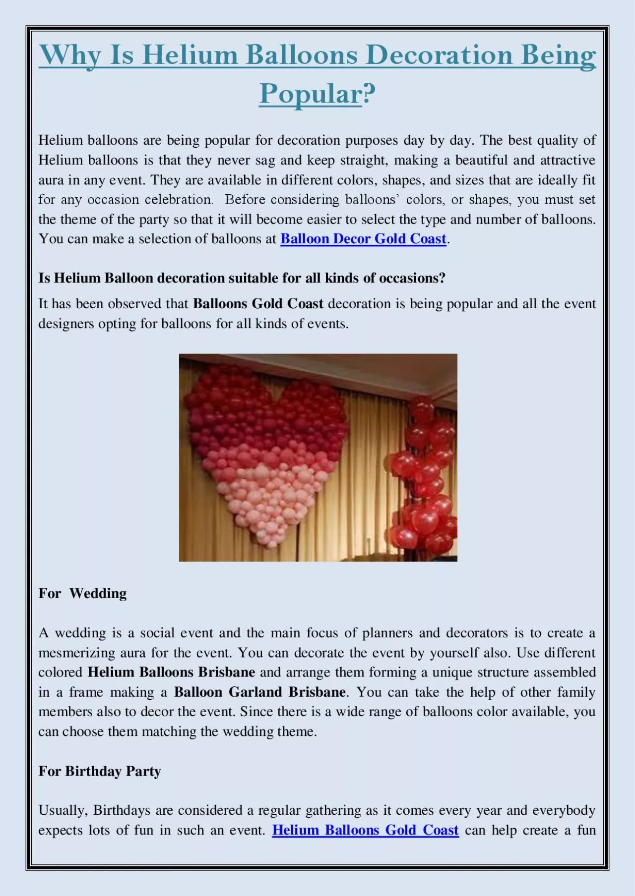 PDF-Why Is Helium Balloons Decoration Being Popular?