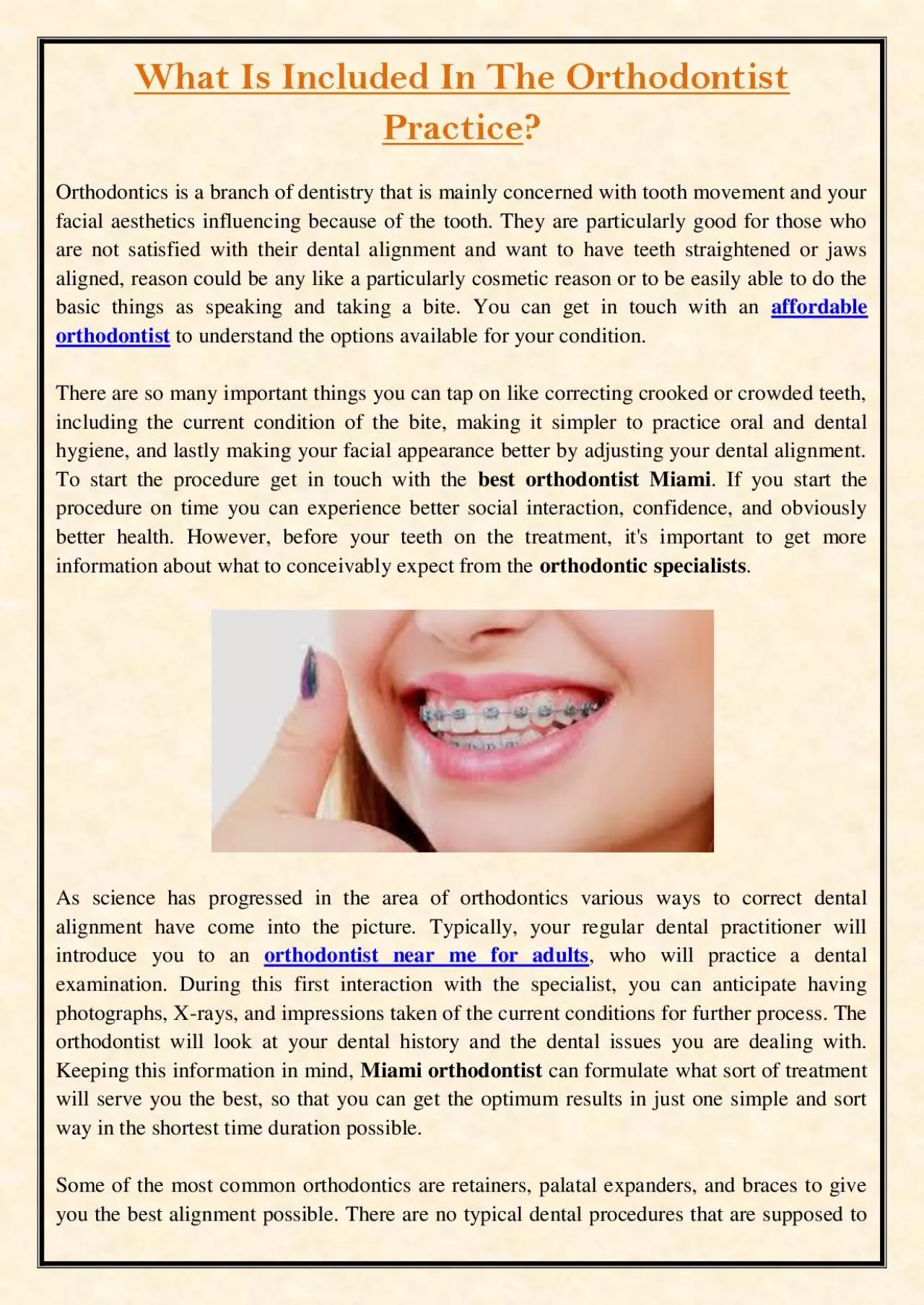 PDF-What Is Included In The Orthodontist Practice?