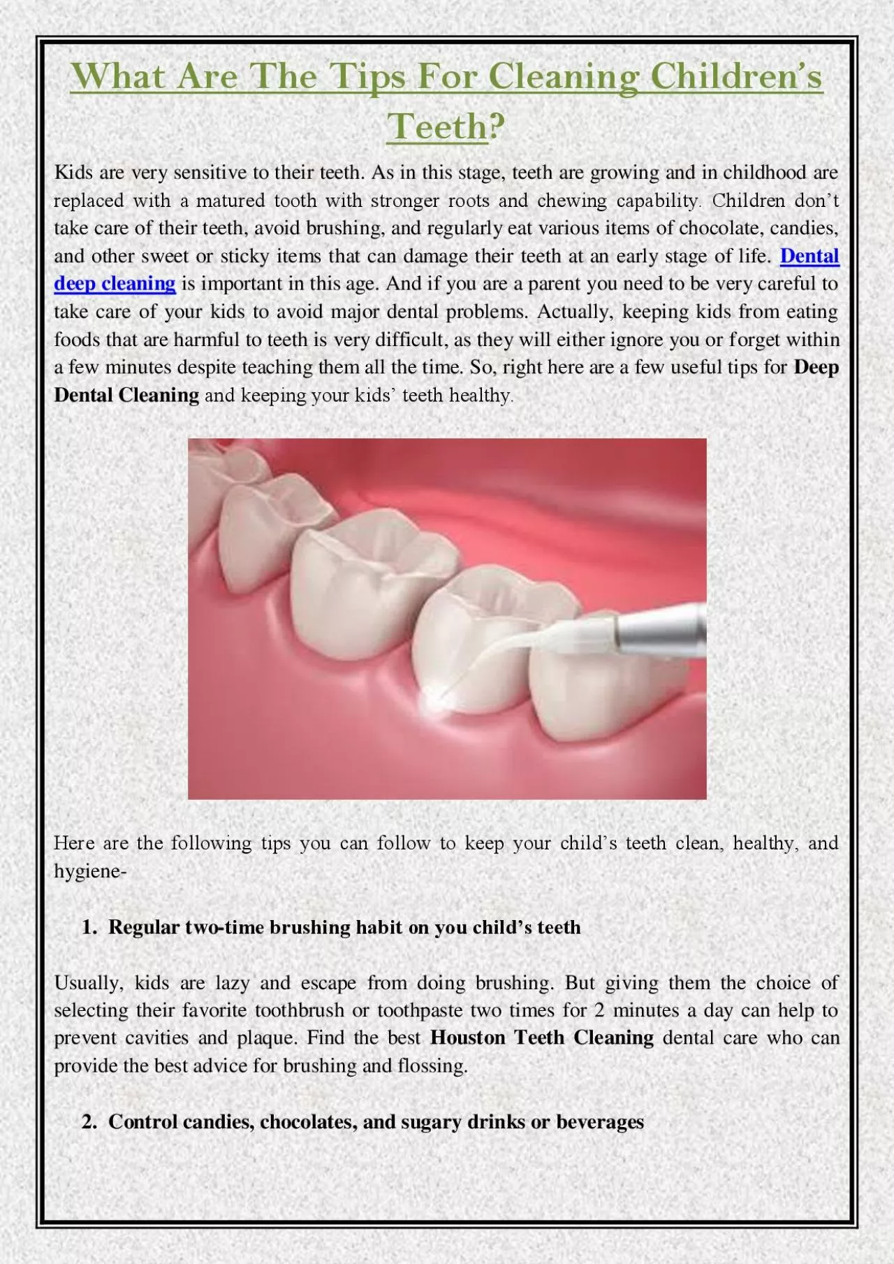 PDF-What Are The Tips For Cleaning Children’s Teeth?