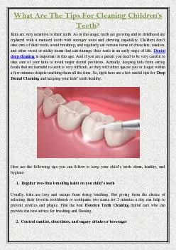What Are The Tips For Cleaning Children’s Teeth?