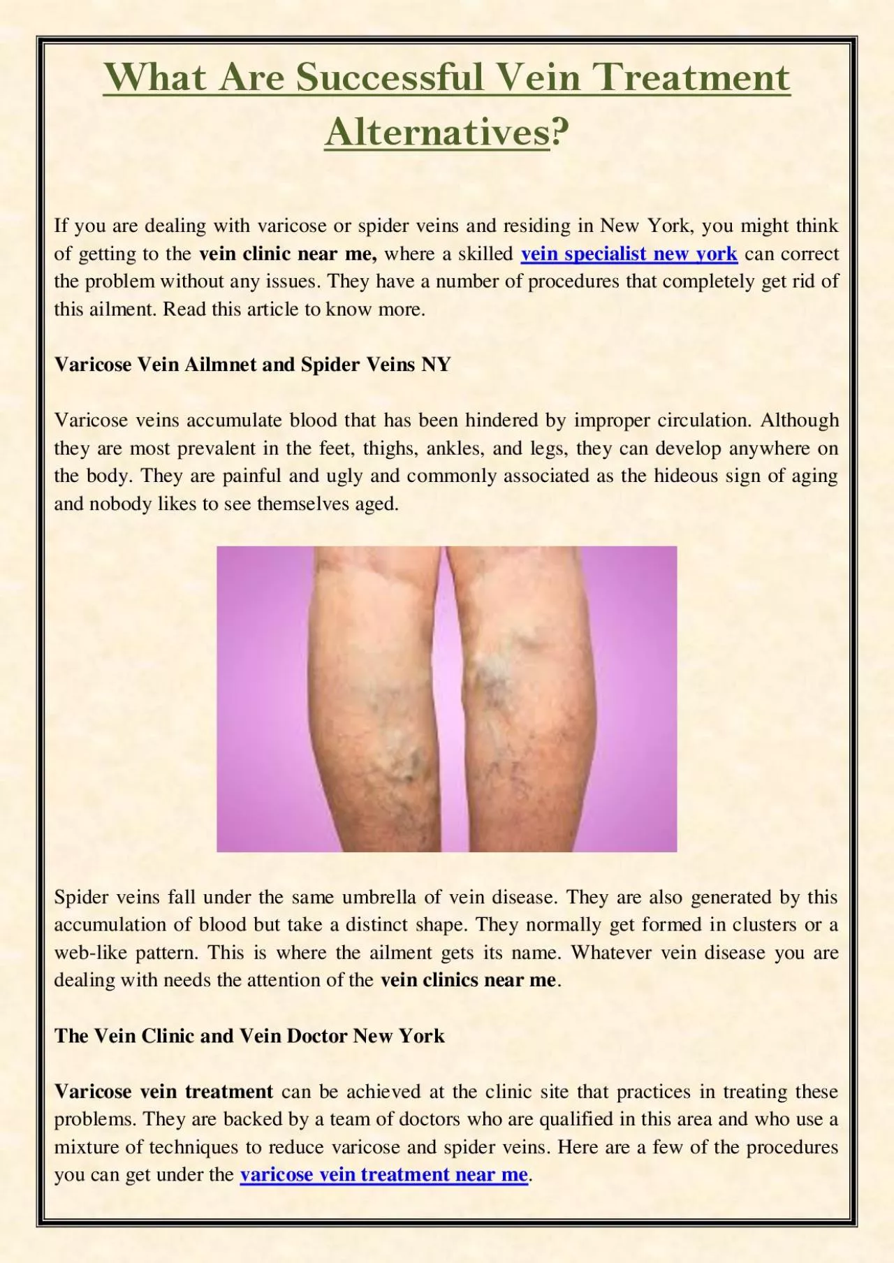 PDF-What Are Successful Vein Treatment Alternatives?