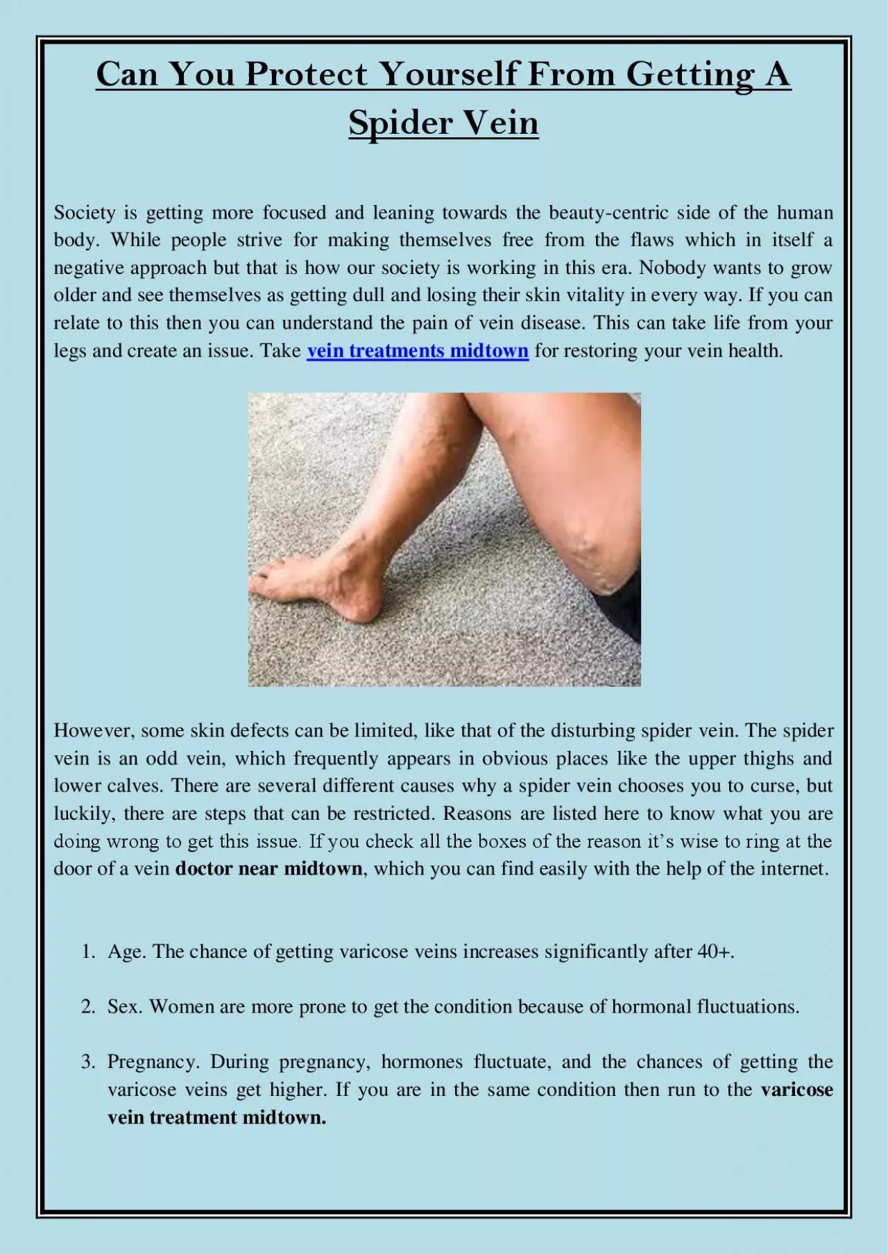 PDF-Can You Protect Yourself From Getting A Spider Vein