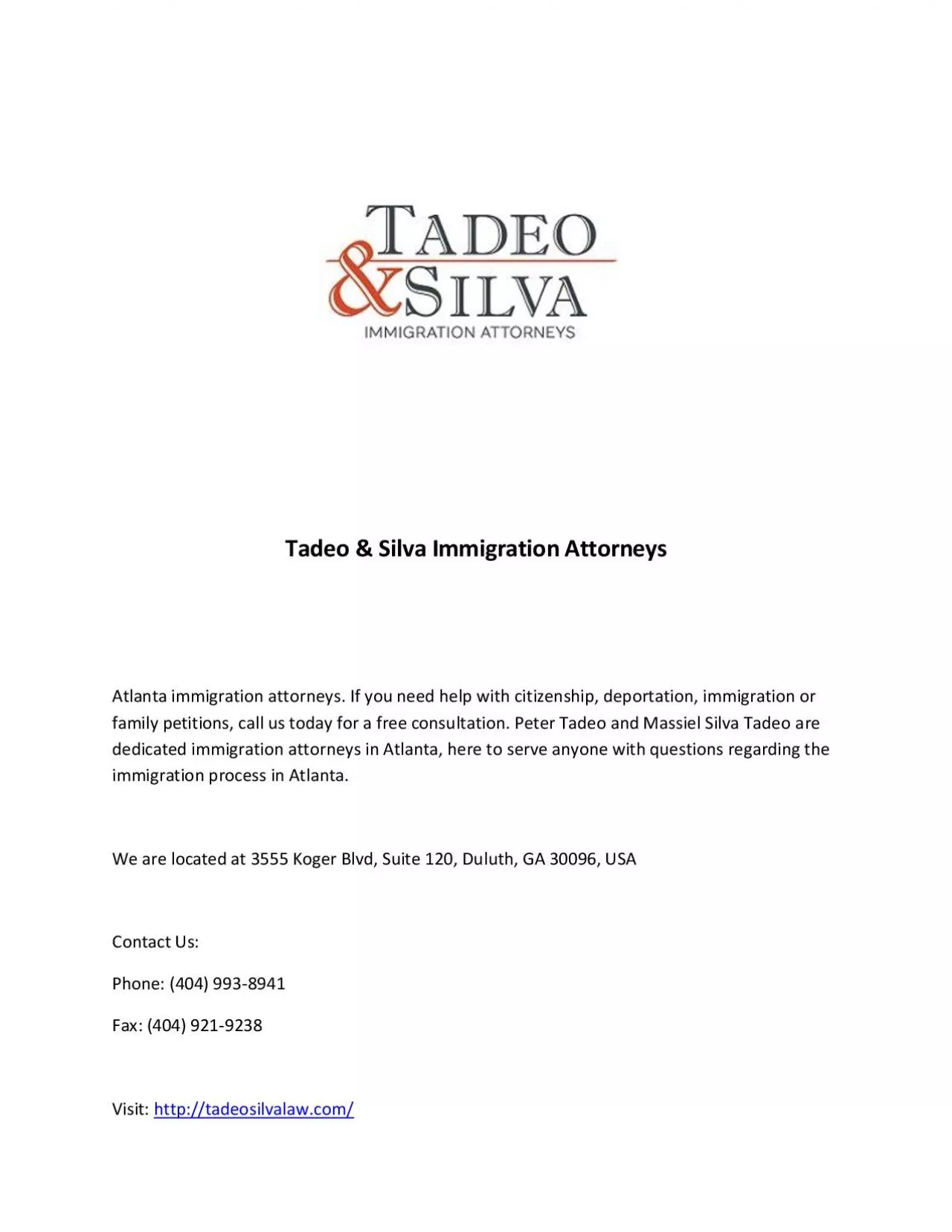 PDF-Tadeo & Silva Immigration Attorneys