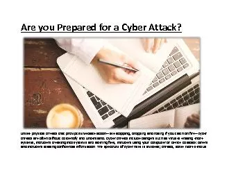 Are you Prepared for a Cyber Attack?