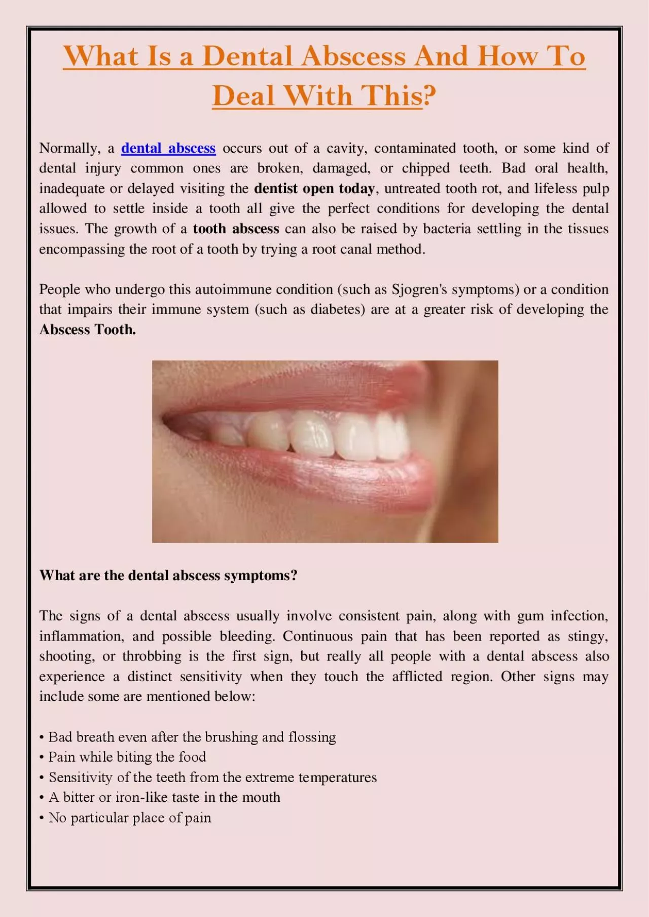 PDF-What Is a Dental Abscess And How To Deal With This?