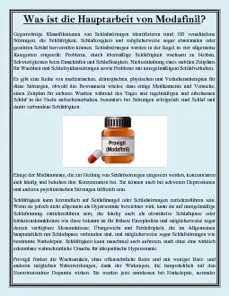 Was ist die Hauptarbeit von Modafinil?