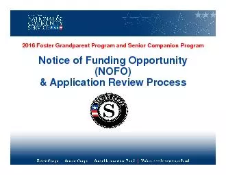 2016 Foster Grandparent Program and Senior Companion Program& Applicat